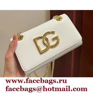 Dolce  &  Gabbana Calfskin 3.5 Chain phone bag White